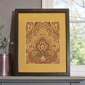 Elegant Brown and Gold Framed Artwork
